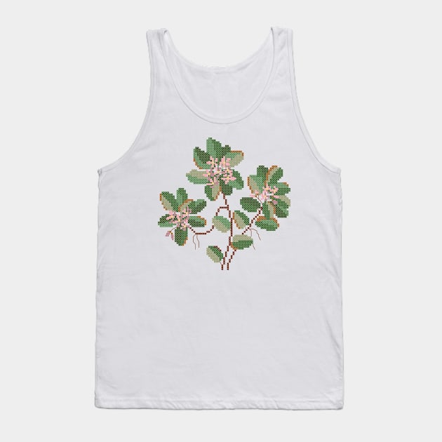 Massachusetts State Flower Trailing Arbutus Tank Top by inotyler